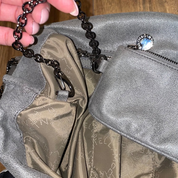 Stella McCartney Large Falabella - Grey w Silver Chain - Picture 14 of 16